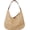 Brown, variant on Women's Straw Bucket Tote Bag Summer Woven Hobo Bag Handmade Mesh Beach Rattan Shoulder Bag Vacation Handbag