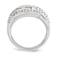 thumbnail image 2 of 925 Sterling Silver Rhodium-plated Cubic Zirconia Ring Size 6, 2 of 7