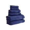 thumbnail image 2 of Halley Bath Towels 6-Piece Set - 100% Turkish Cotton Ultra Soft, Absorbent Bathroom Towels - Machine Washable - Night Blue, 2 of 4