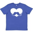 thumbnail image 3 of Inktastic Mustache Heart Youth T-Shirt, 3 of 5
