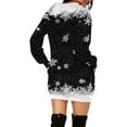 thumbnail image 3 of Fiaer Womens Sweatshirts Dress Christmas Hoodie Reindeer Printed Oversized Long Sleeve Trendy Comfort Tops with Pocket Black XXL, 3 of 5