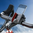 thumbnail image 5 of Bike Phone Mount Holder, Kamon M399 Camera Friendly Motorcycle Handlebar Phone Clamp, Scooter Phone Clip - 360Â° Rotate Suitable for iPhone 15, 16, Samsung S24, N10 and More 4.5"-7.0" (Black/Red), 5 of 9