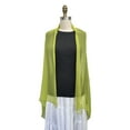 thumbnail image 4 of Wrapables Lightweight Sheer Solid Color Georgette Scarf, Apple Green, 4 of 8