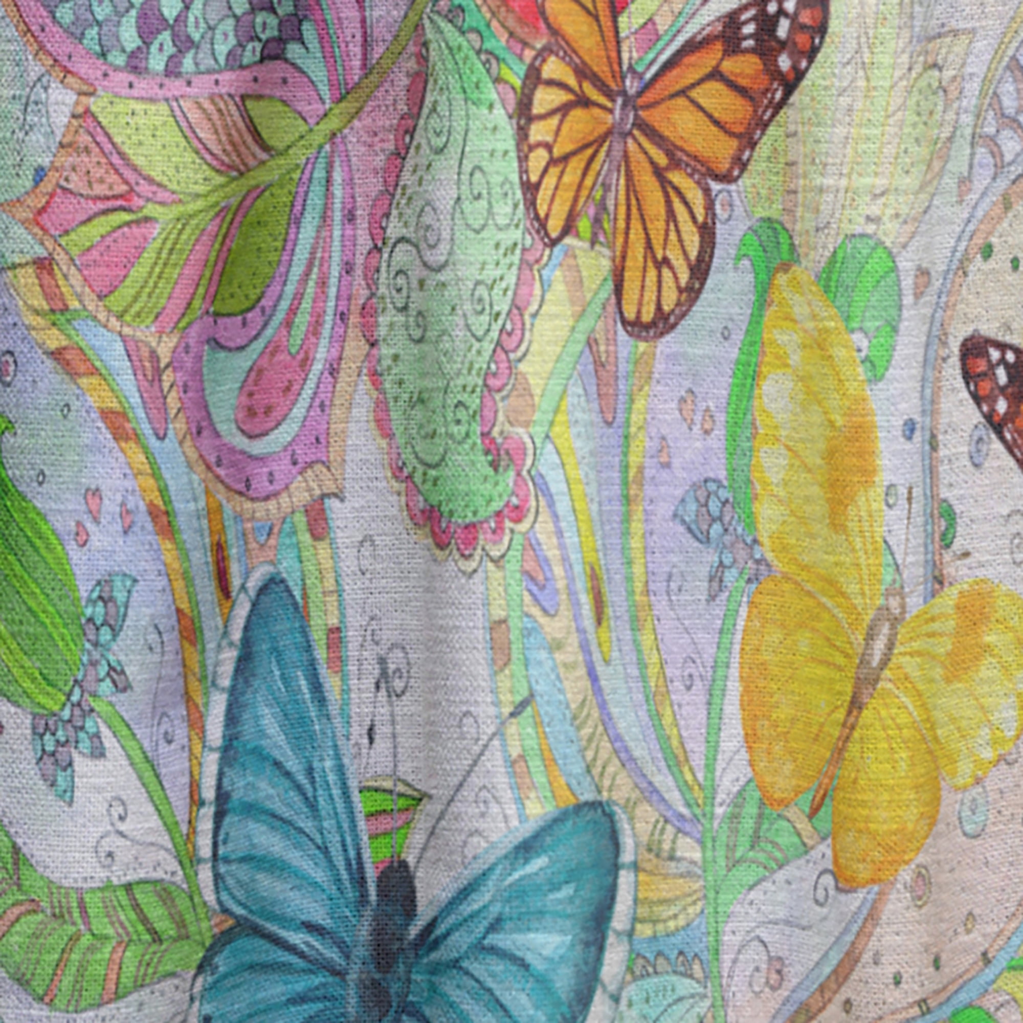 Designart 'Bohemian Colorful Butterflies' Floral Curtain Panel