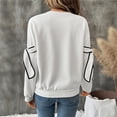 thumbnail image 4 of Women's Bow Oversized Sweatshirt Y2k Crew Neck Long Sleeve Pullover Tops L, 4 of 7