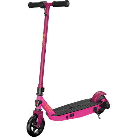razor black label e90 electric scooter - pink, for child ages 8+ and up to 120 lbs, up to 10 mph