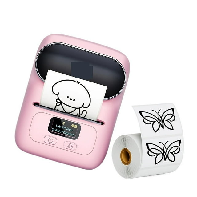 M110 Thermal Wireless Label Printer Portable Bluetooth Sticker Mini Printer Barcode Label Maker ,Easy to Operate
