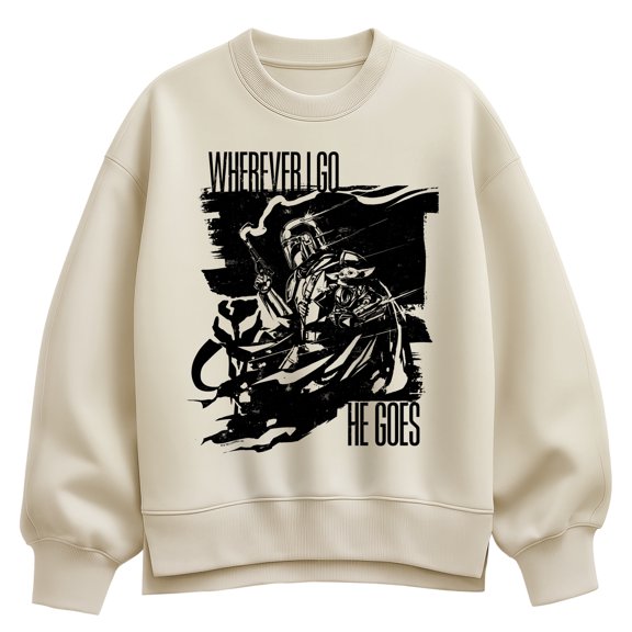 Star Wars - Wherever I Go Oversized Fleece Crew Sweatshirt