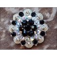 thumbnail image 2 of Set Of 2 Western Screw Back Concho Black Ab Crystal 1-1/4In. Saddle, 2 of 7