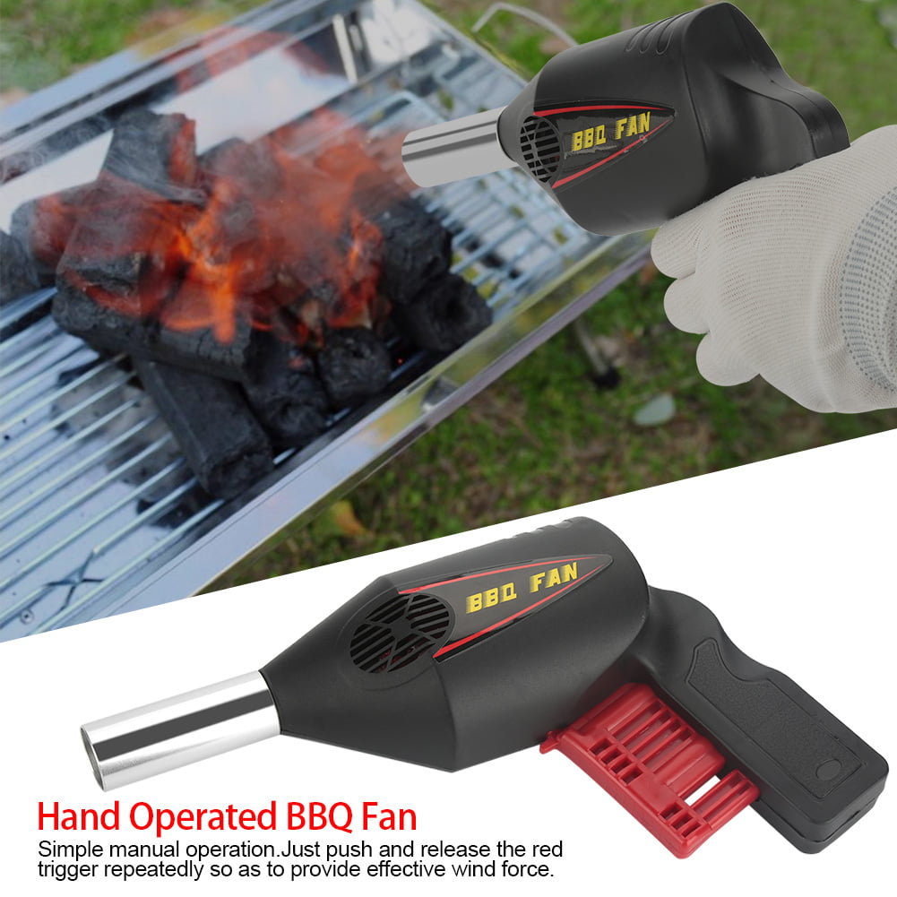 Manual Operated BBQ Fan Air Blower for Outdoor Camping Picnic Grill Barbecue New 