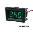 thumbnail image 2 of DC0-30V 2 cables Digital Panel pantalla LED medidor voltaje voltímetro probador () verde, 2 of 2
