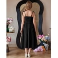 thumbnail image 3 of Oudiya Girls Summer Dress Maxi Spaghetti Strap Ruched Flowy Beach Boho Casual Teen Girl Party Sundress 6-14Y, 3 of 6