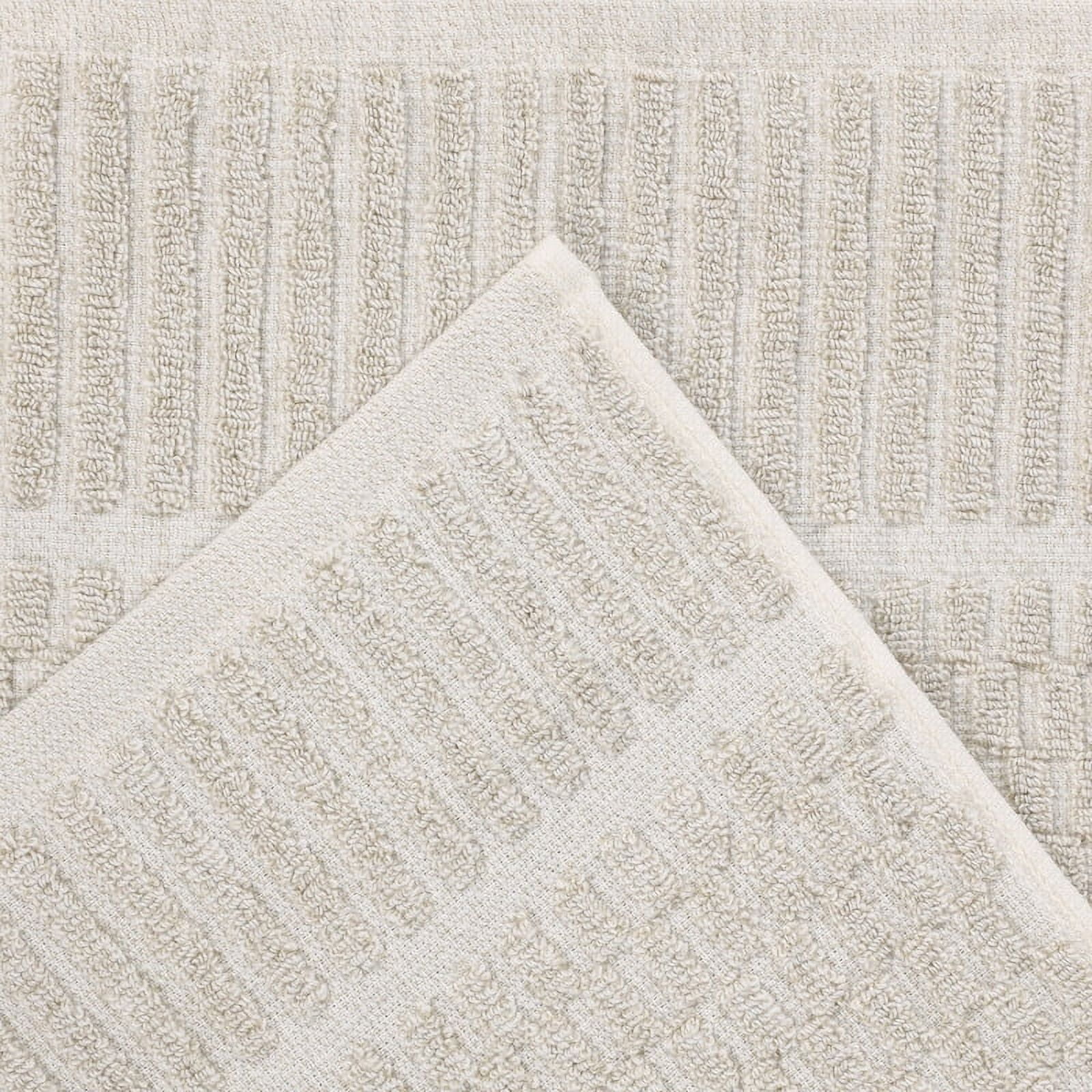 Superior Juno Viscose Cotton Blend Medium Weight 6 Piece Towel Set, Beige