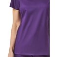 thumbnail image 2 of EON Womens Coolmax Mesh Panel V-Neck Solid Scrub Top, 2 of 2