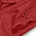 thumbnail image 5 of Men's Tactical Softshell Hooded Jacket, Windproof Waterproof Loose Casual Sport Rain Coat with Multi Snap Pockets, Outdoor Outerwear for Commuting Hiking Camping Red, 5 of 6