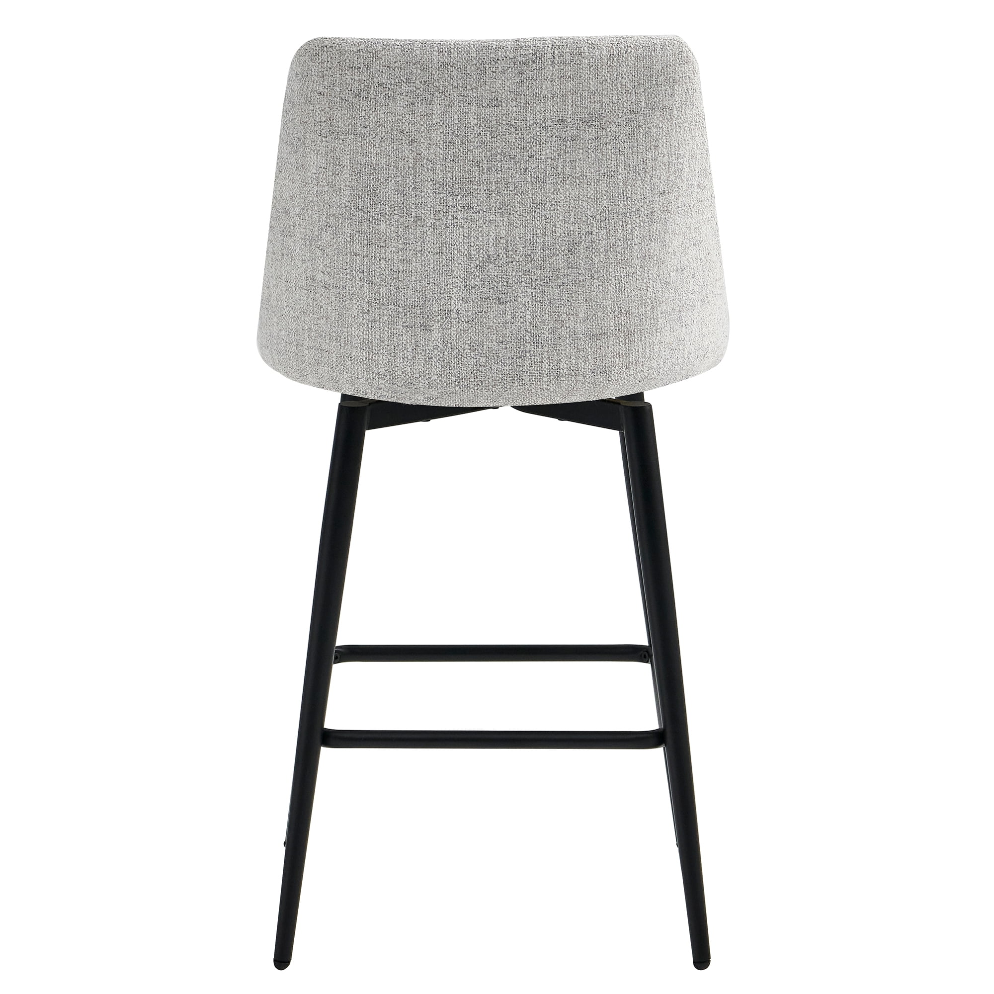 Spruce & Spring Counter Height Swivel Barstool with Curved Back and Metal Legs Set of 3, Cloud Fabric