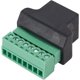 thumbnail image 2 of Conector de bloque de terminal de tornillo hembra a 8 pines Cat7 Cat6 Cat5 Cat5e Cable de extensión Ethernet Cctv Dvr Acoplador de línea de red digital (negro),11 Afortunado Sencillez, 2 of 2