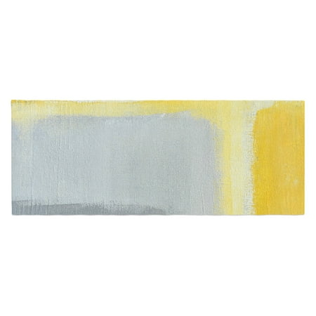 CarolLynn Tice Gray and Yellow Bed Runner by Kess InHouse