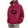 thumbnail image 2 of Dolkfu Oversized Mens Sweatshirt Red Graphic Drawstring Hoodies With Hood With Pocket Streetwear Men Fall Shirts M, 2 of 5