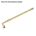 thumbnail image 6 of Unique Bargains 1 Set Car 5.51" Tire Inflator Valve Adaptor with 2pcs Brass 90 Degree Tire Valve Stem Extension Adaptor, 6 of 6
