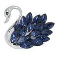 thumbnail image 1 of Brooch, Swan Shape Unique Design Exquisite Highly Durable Eye Catching Blue Brooch For Party Dating Wedding, 1 of 8