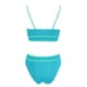 thumbnail image 4 of WILLBEST Traje de Baño Dama conjuntos de Bikini de Cintura Alta para Mujer Traje de Baño deportivo de Dos Piezas Trajes de Baño de Corte Alto con Bloques de Color, 4 of 4