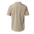 thumbnail image 5 of ALLLIST Mens Tops Yellow Collared Short Sleeve Solid T-Shirts with Pocket Button Pullover Polo T Shirts for Men, 5 of 5