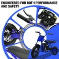 thumbnail image 6 of Oryxearth OGM37 Upgrade Mini Bike Gas Powered, 4-Stroke off Road Bike for Teens, Easy Pull Start, Blue, 6 of 7
