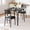 Black, variant on EastVita Dining Table for 2, Small Table and Chairs Set of 2, Square Dinette Set for 2, Dinner Table Set, 3 Piece Kitchen & Dining Room Sets for Small Space