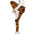thumbnail image 4 of COEQINE Tiger Print Girls' Yoga Leggings Pants Full Length Athletic Trousers High Waist Tummy Control, for 10-11 Years Kids Girls, 4 of 7