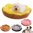 thumbnail image 3 of Jubilant  Semi-enclosed Pet Bed for Cats Pet Bed with Removable Cover Winter Flower Shaped Plush Pet Bed with Removable Washable Cover Anti-slip for Small, 3 of 8
