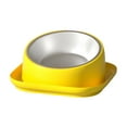 thumbnail image 2 of oshhnii Raised Stainless Steel Pet Bowl 15° Tilted Unbreakable Dog Food Bowl Pet Dishes Yellow, 2 of 9
