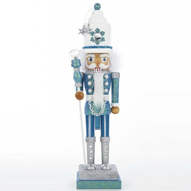 Kurt Adler 17Inch Hollywood Turquoise/White Nutcracker