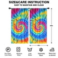 thumbnail image 2 of Blackout Kids Curtains,Colorful Rainbow Tie Dye Spiral Pattern Childrens Insulated Curtains Set Of 2,Bedroom Essentials,Toddler Room Decor 42"x84", 2 of 5