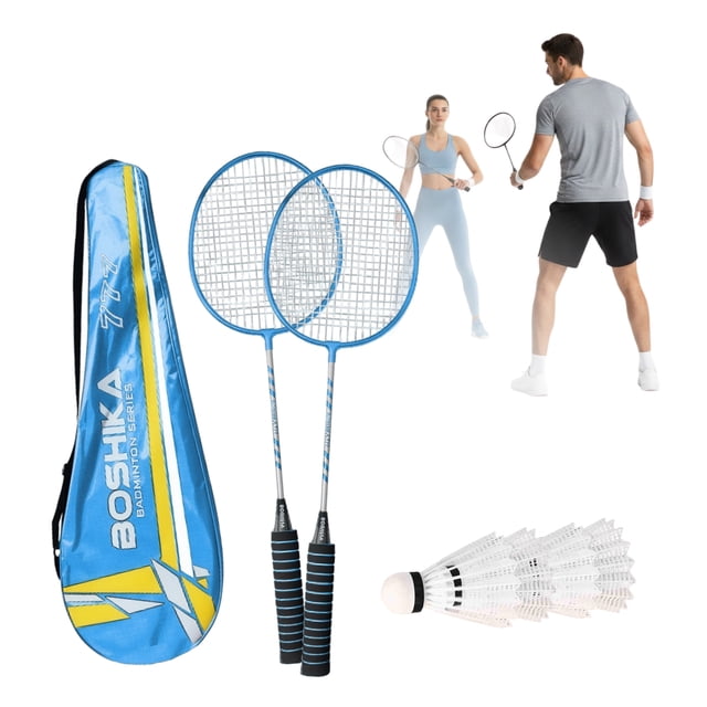 Juego de Badminton 2 Raquetas 3 Gallitos Facil de Trasladar
