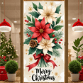 thumbnail image 2 of Festive Floral Happy Christmas Decorative Banner Holiday Bouquet for Festive Decoration Christmas Events Party, 2 of 9