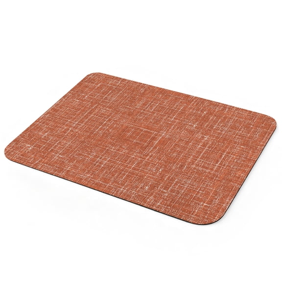 Burnt Orange Dish Drying Mat for Kitchen Counter, Abstract Modern Farmhouse Solid Color Super Absorbent Draining Mat Rubber Backing Dish Rack Pad for Dishes, Coffee Bar, Sinks, 16"x18"