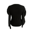thumbnail image 6 of Sunisery Women Elegant Puff Sleeve Tops Pullover Blouse Slim Fit Solid Jumper Ribbed Shirt, 6 of 7