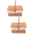 thumbnail image 6 of 2 Count Handle Outdoor Picnic Basket Wedding Decoration Accessory Shopping, 6 of 8