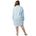 thumbnail image 3 of Fruit of the Loom Women's Beyond Soft Long Sleeve Button Down Flannel Sleepshirt, Sizes S-4X, 3 of 9