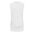 thumbnail image 5 of TYGHBN Women's Summer Solid Color Sleeveless Tank Top Round Neck Loose Fit with Side Pleats Knitted and Plus Size Camisoles Women 3xl Top Blouses Women A Line Tops for Women Top Women plus Size Beach, 5 of 6