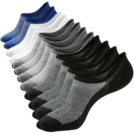 

No Show Socks for Mens Womens Low Cut Casual Non-Slip Soft Thin Comfy Socks Size M