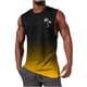 thumbnail image 5 of Hombres Moda Casual sin Mangas Gradación Impresión Suéter Cuello Redondo Tanque Deportivo, 5 of 6