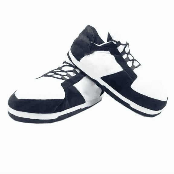 Sneaker Slippers in Black Dunks Look – One Size Fits Most Comfy adult slippers for men and women