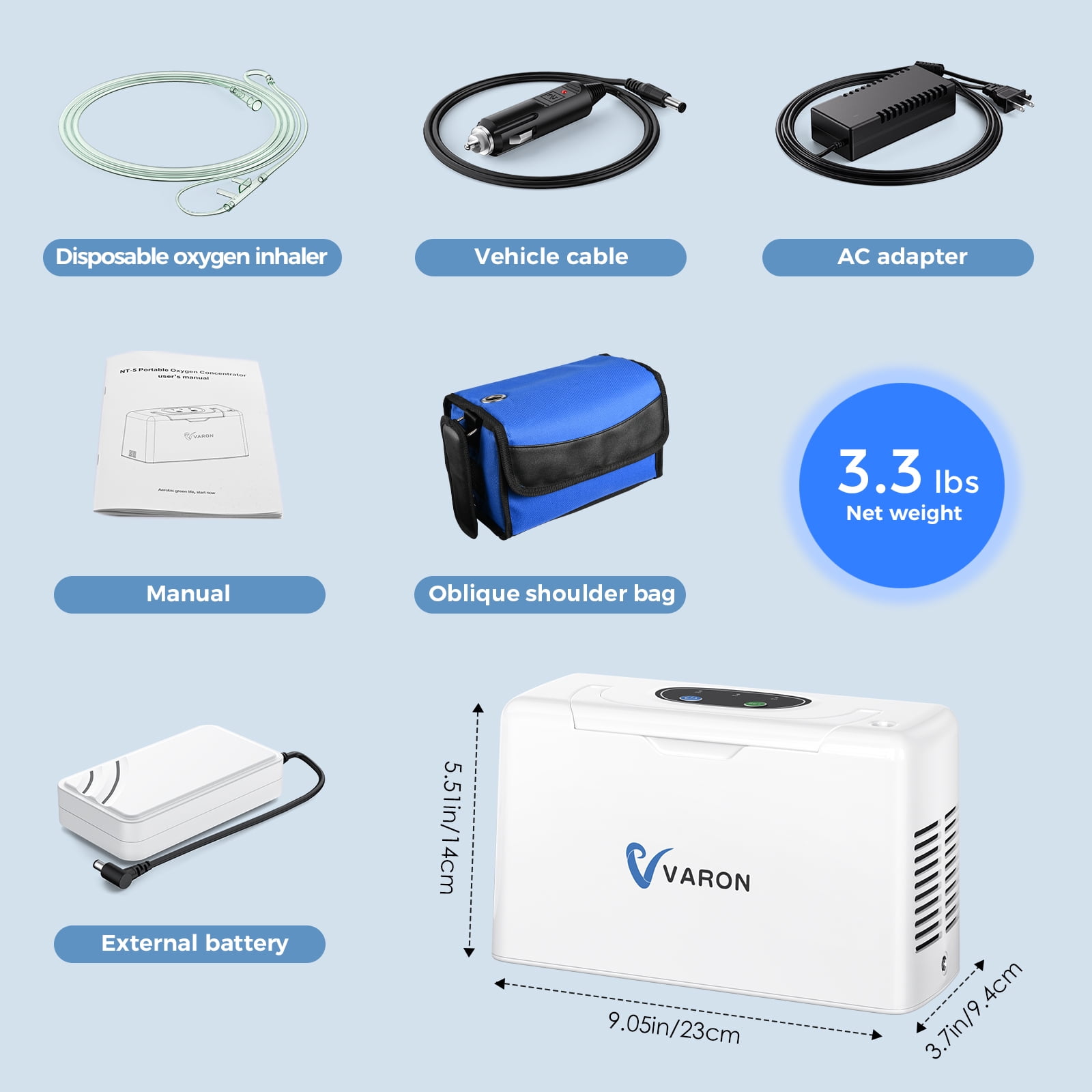 AKYDUCE 33%~ 3LOxygen&generator Tube &filters 𝗐𝗂th Accessories-(4Hrs) Quiet(All-Age Use) Concentrator de oxigeno for Travel,3.3𝑙𝑏𝑠 Lightwei Traveling