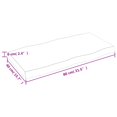 thumbnail image 4 of vidaXL Table Top Light Brown 80x40x(2-6) cm Treated Solid Wood Live Edge, 4 of 5