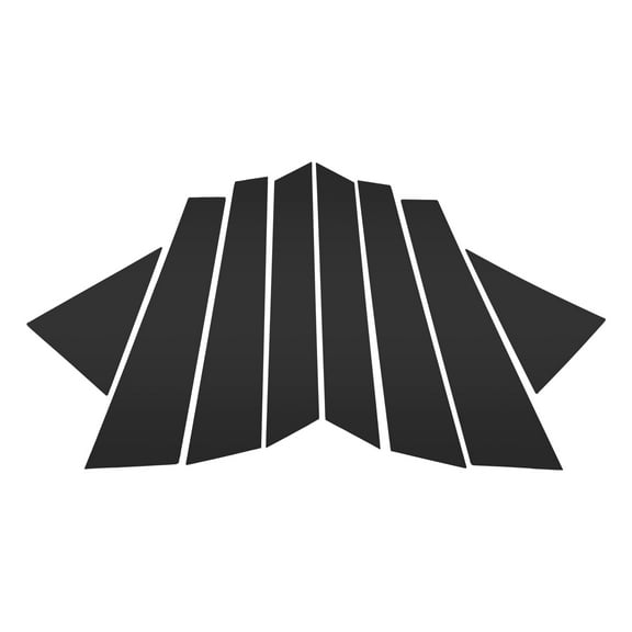 Unique Bargains Door Pillar Window Trim Front Rear Left Right for Land Rover Range Rover Velar 18-23 Anti Scratch Sticker Pillar Posts Door Outer Exterior Cover