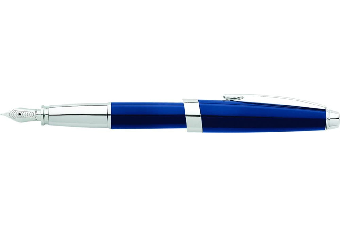 Cross Aventura Starry Blue Chrome Trim Medium Nib Fountain Pen AT0156-2MS