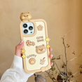thumbnail image 3 of Cajas Del Teléfono Kawaii Para Iphone 13pro Max,Caja Del Teléfono Lindo Del Oso De Las Galletas De La Historieta Con La Caja Del Teléfono Del Té De La Burbuja Caja Del Teléfono 3d, 3 of 4