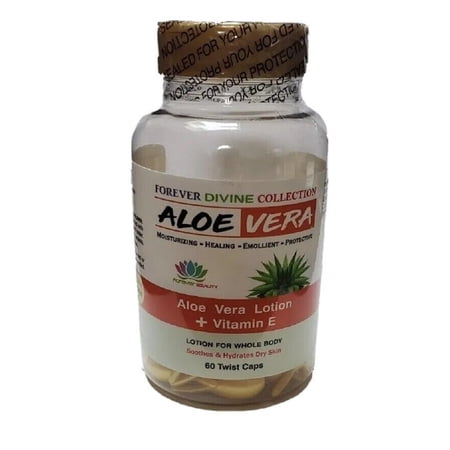 Aloe Vera Whole Body Lotion with Vitamin E 60 Twist Caps for Dry Skin